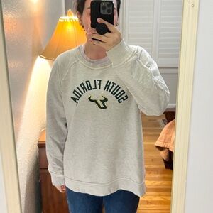 USF Bulls Women's League Cream Embroidered Logo Sweatshirt XL